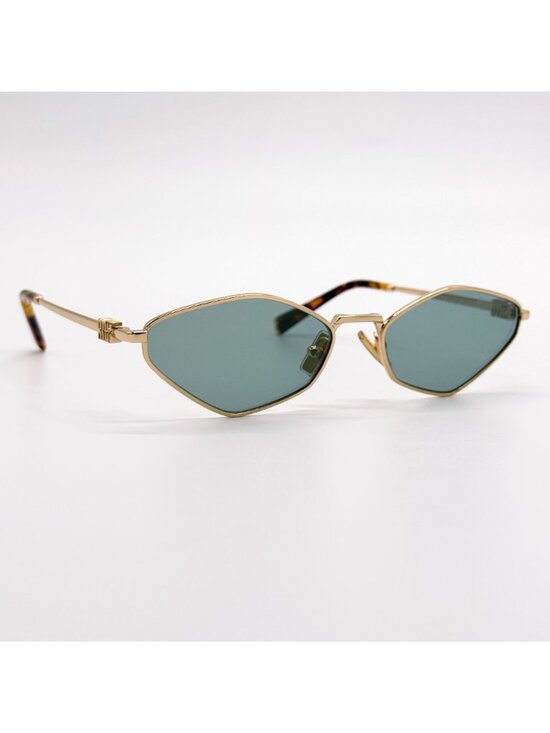 NEW MIU MIU SUNGLASSES MU56ZS 5AK04M WOMEN GOLD/GREEN MU 56ZS, SMU 56Z EYEWEAR main image 11